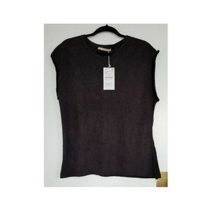 ZARA Sueded Black Top Sz M NWT